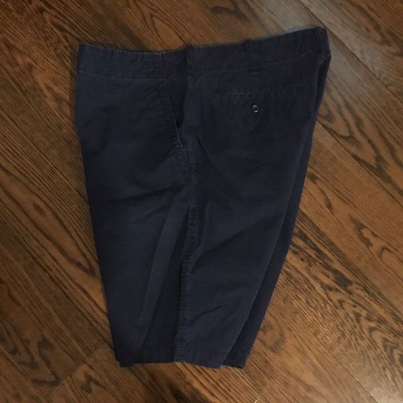 GAP Mens Flat Front Navy Blue Longer Length Chino Shorts Sz 34 - Picture 3 of 7